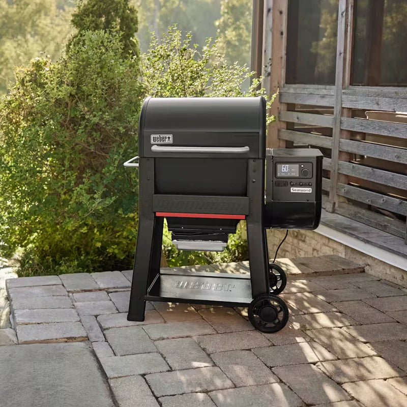 Weber Searwood 600 Wood Pellet Smoker BBQ Grill with DirectFlame Cooking and Wi-Fi Connectivity