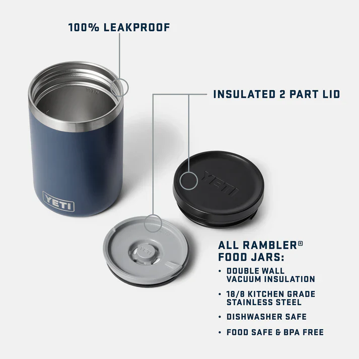 Yeti 16oz Stainless Steel Rambler Food Jar - Insulated, Leakproof, and Dishwasher Safe
