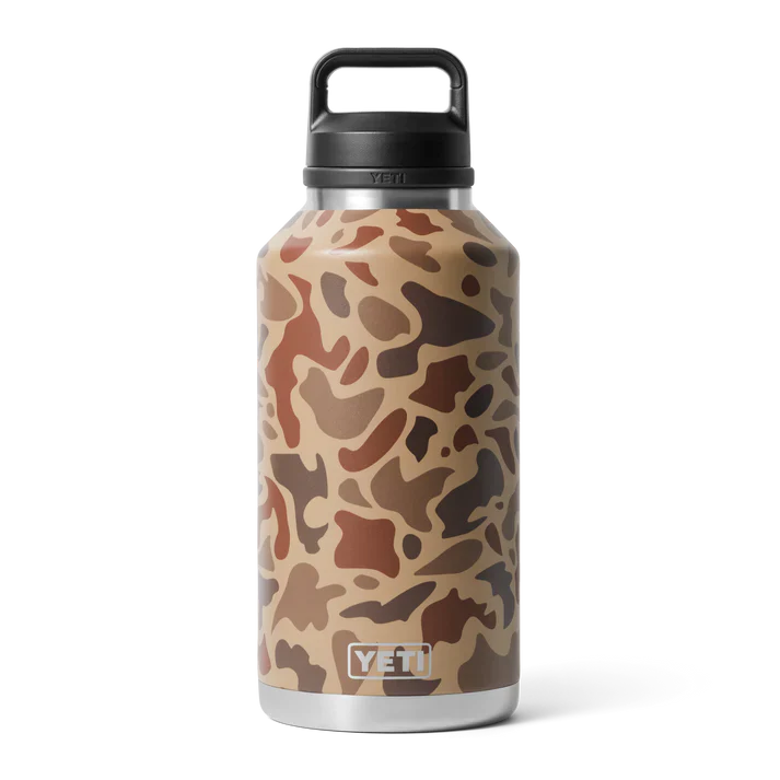 Yeti Rambler 64oz Water Bottle with Chug Cap - Wetlands Camo - Durable & Insulated for Outdoor Adventures