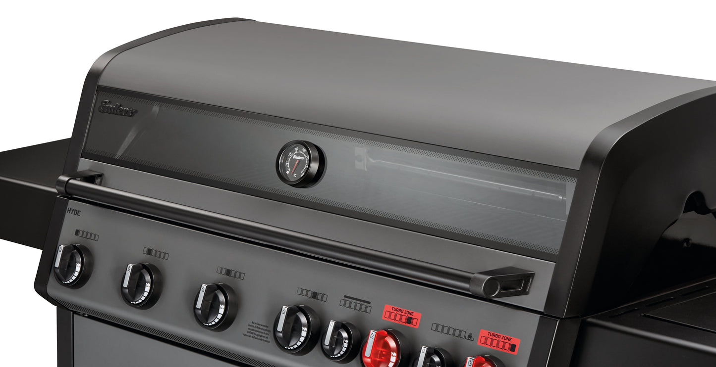 Enders Hyde 6 SIKR Turbo II: Premium 6-Burner Gas BBQ with 800°C Turbo Zone and Infrared Rotisserie