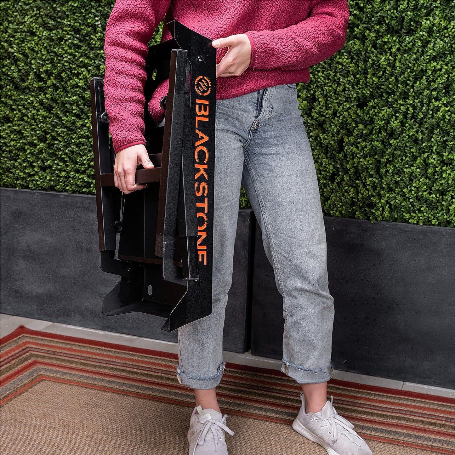 Durable and Portable Blackstone Griddle Stand - Fits 17" & 22" Models with Adjustable Legs and Removable Side Shelf