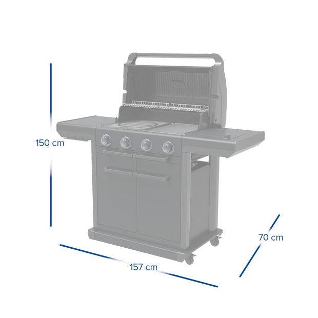Campingaz 4 Series Onyx S Stainless Steel Gas Barbecue with Side Burner and Culinary Modular System