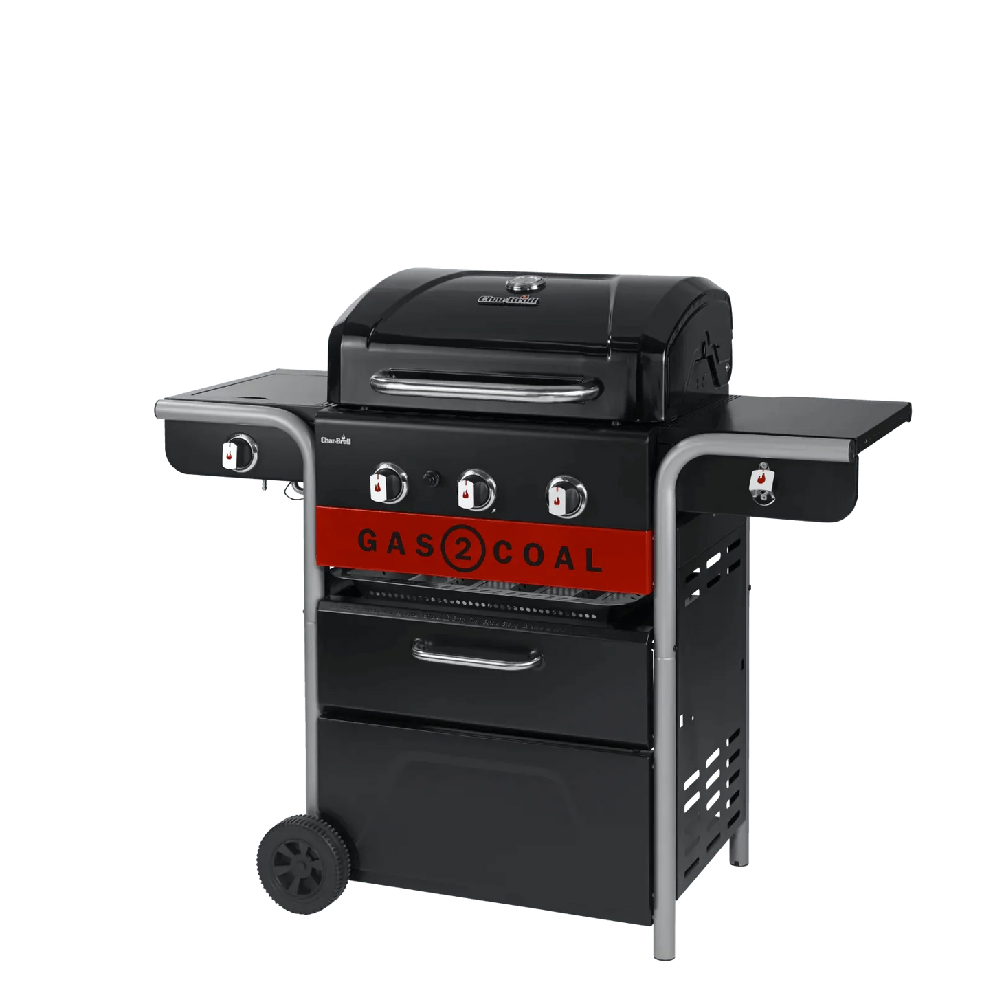 Char-Broil Gas2Coal 2.0 Hybrid BBQ: 3-Burner Grill for Versatile Gas or Charcoal Cooking