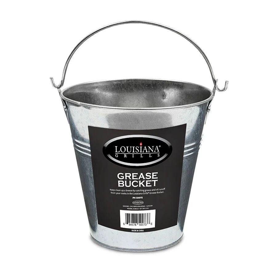 Durable Galvanized Steel 2-Quart Grease Bucket for Louisiana Grills Pellet Grills - Rust-Resistant & Easy to Clean BBQ Accessory