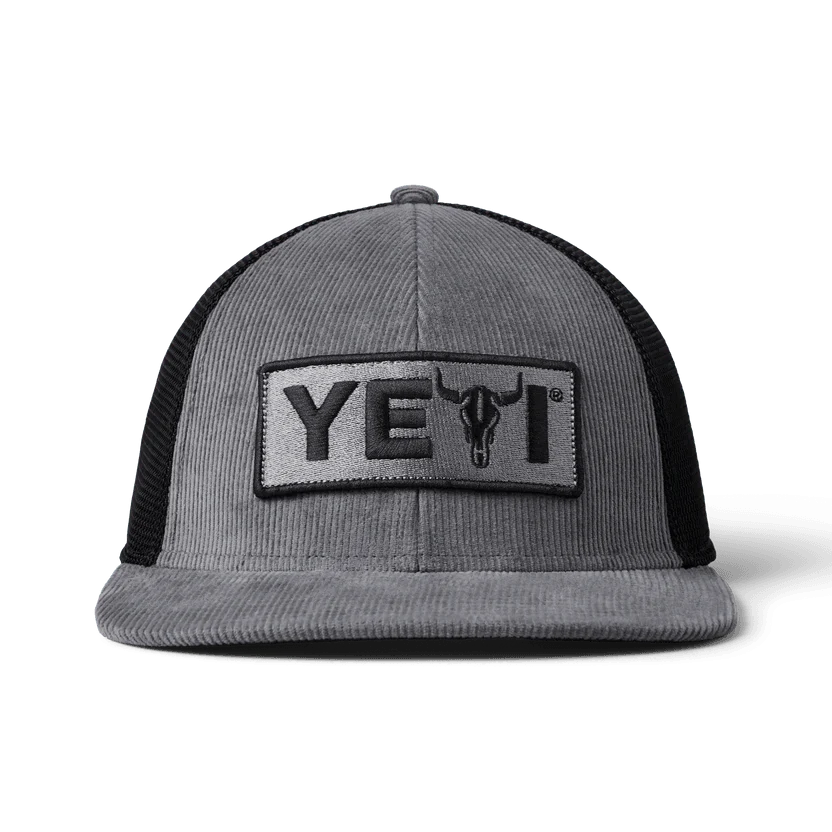 Yeti Steer Flat Brim Corduroy Cowboy Hat - Grey
