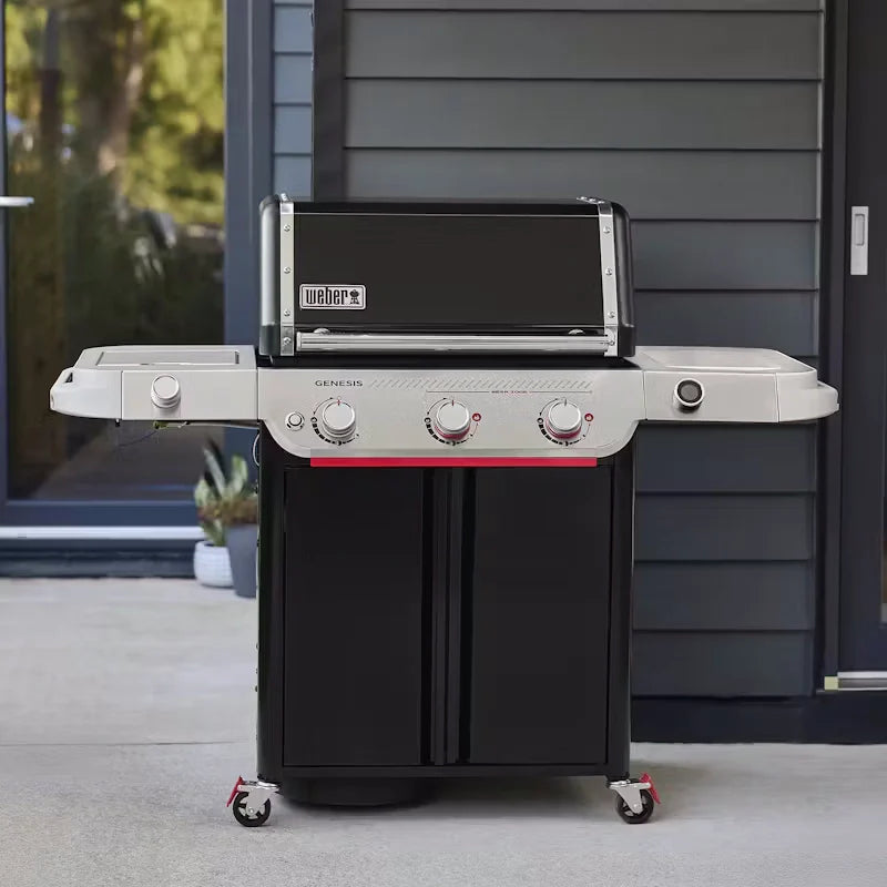 Weber Genesis E-335W 3-Burner Gas Barbecue with Sear Zone and Side Burner - Premium Outdoor Cooking