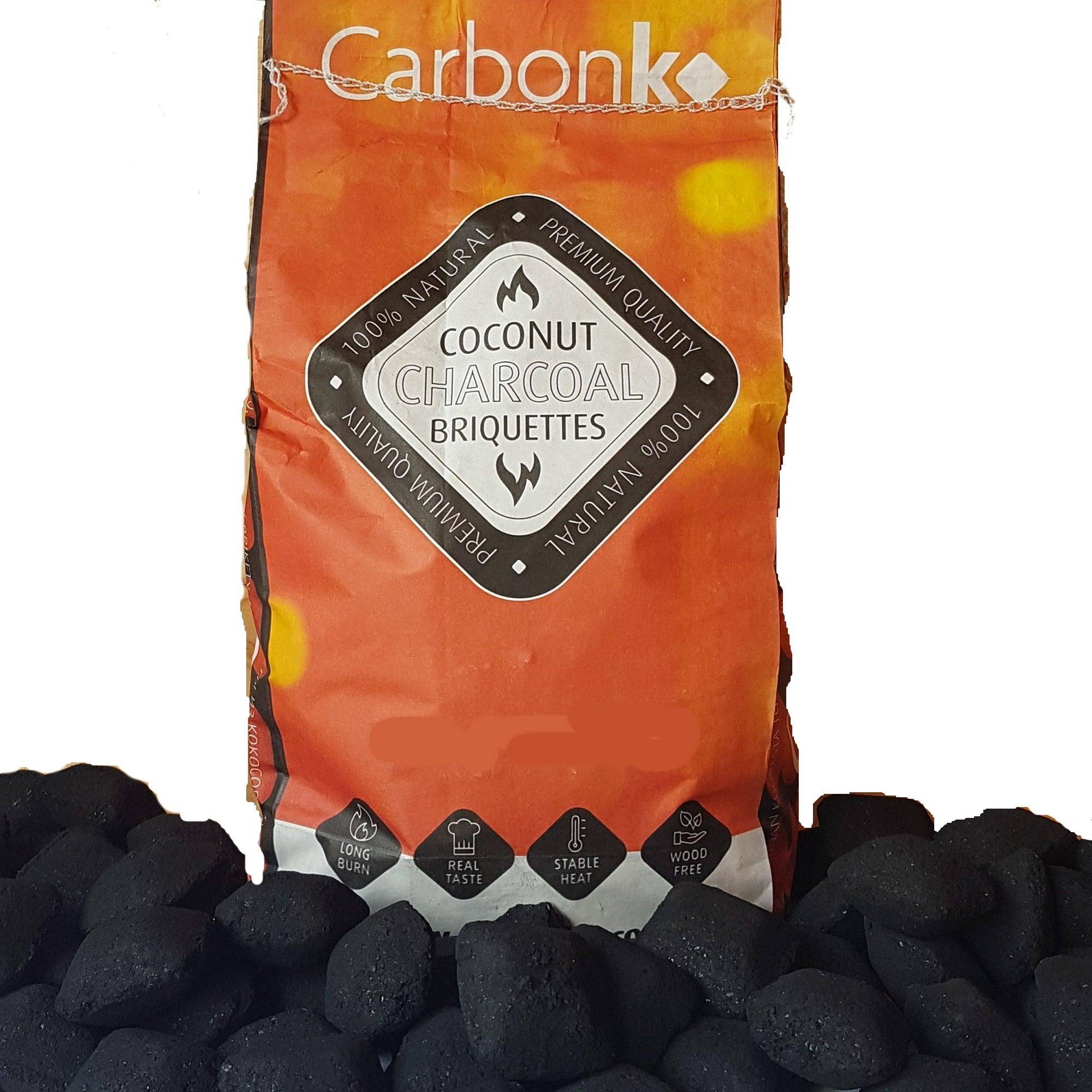 Carbonko 12kg Coconut Shell BBQ Charcoal Briquettes - Long Burning & Eco-Friendly
