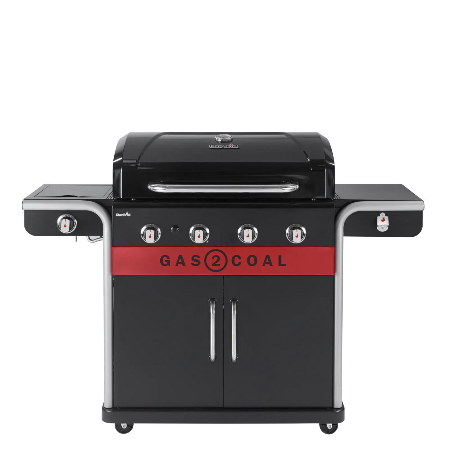 Char-Broil Gas2Coal 2.0 440 Euroflex: Versatile 4-Burner Hybrid Gas & Charcoal BBQ Grill