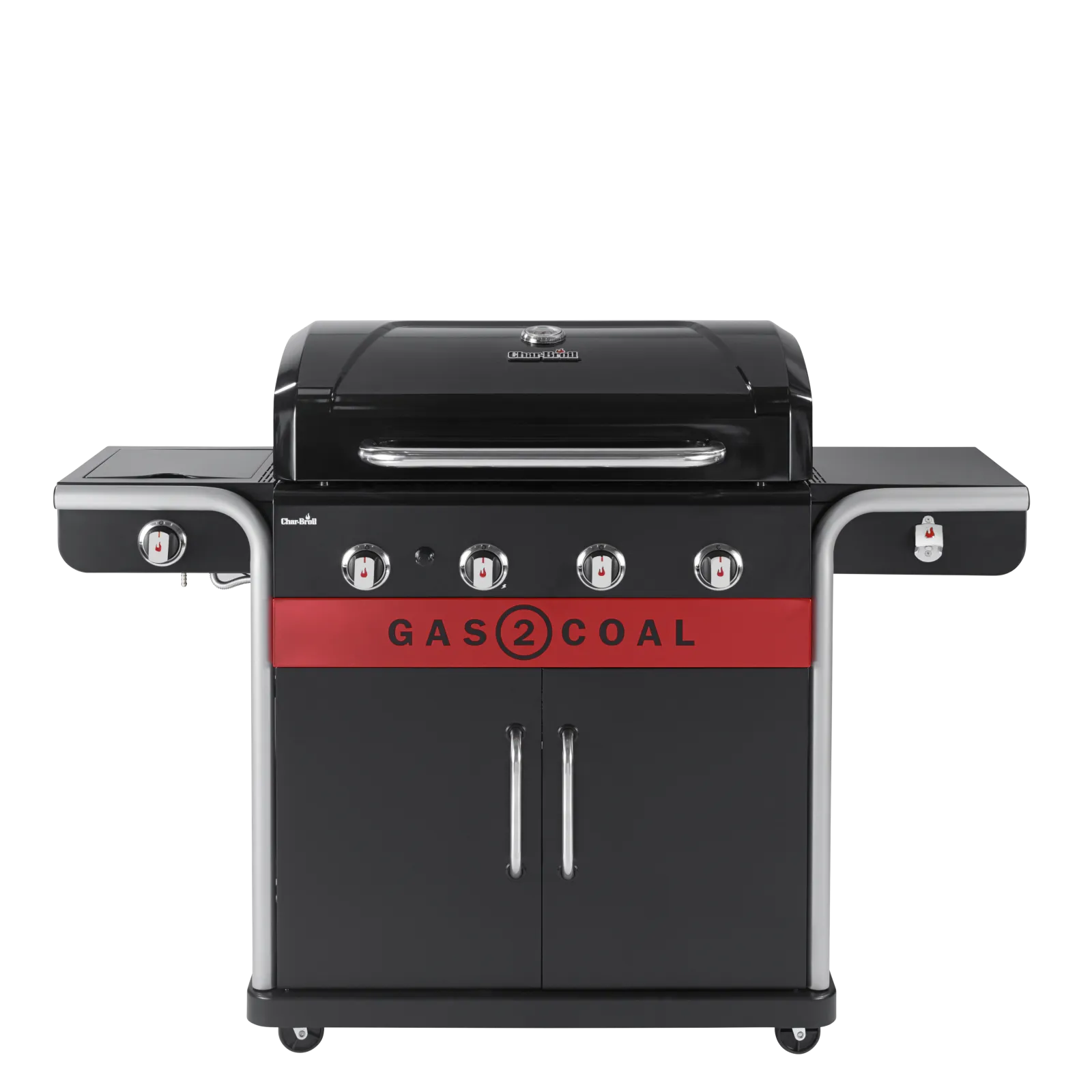 Char-Broil Gas2Coal 2.0 440 Euroflex: Versatile 4-Burner Hybrid Gas & Charcoal BBQ Grill