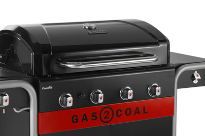 Char-Broil Gas2Coal 2.0 440 Euroflex: Versatile 4-Burner Hybrid Gas & Charcoal BBQ Grill