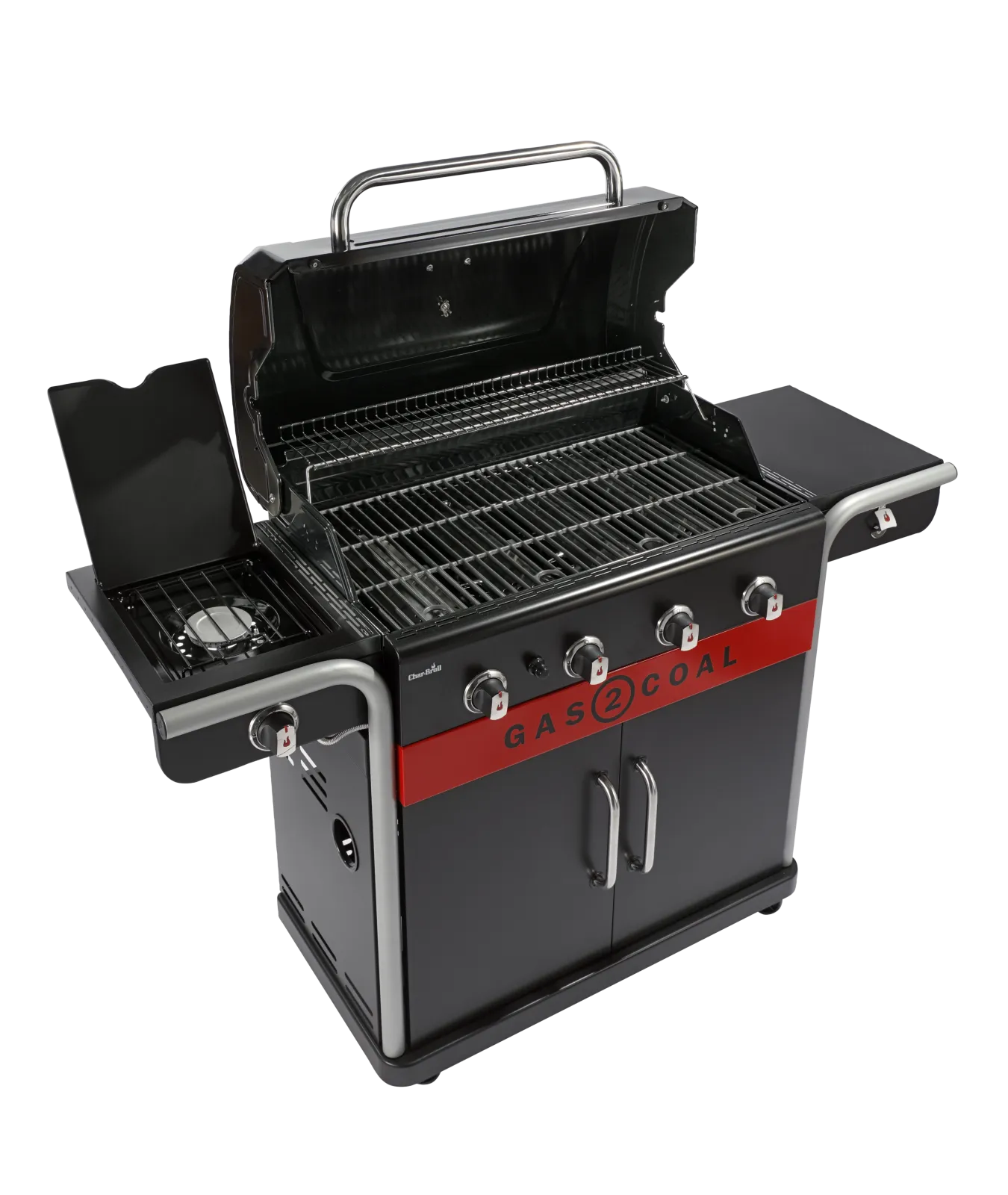 Char-Broil Gas2Coal 2.0 440 Euroflex: Versatile 4-Burner Hybrid Gas & Charcoal BBQ Grill