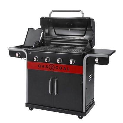 Char-Broil Gas2Coal 2.0 440 Euroflex: Versatile 4-Burner Hybrid Gas & Charcoal BBQ Grill