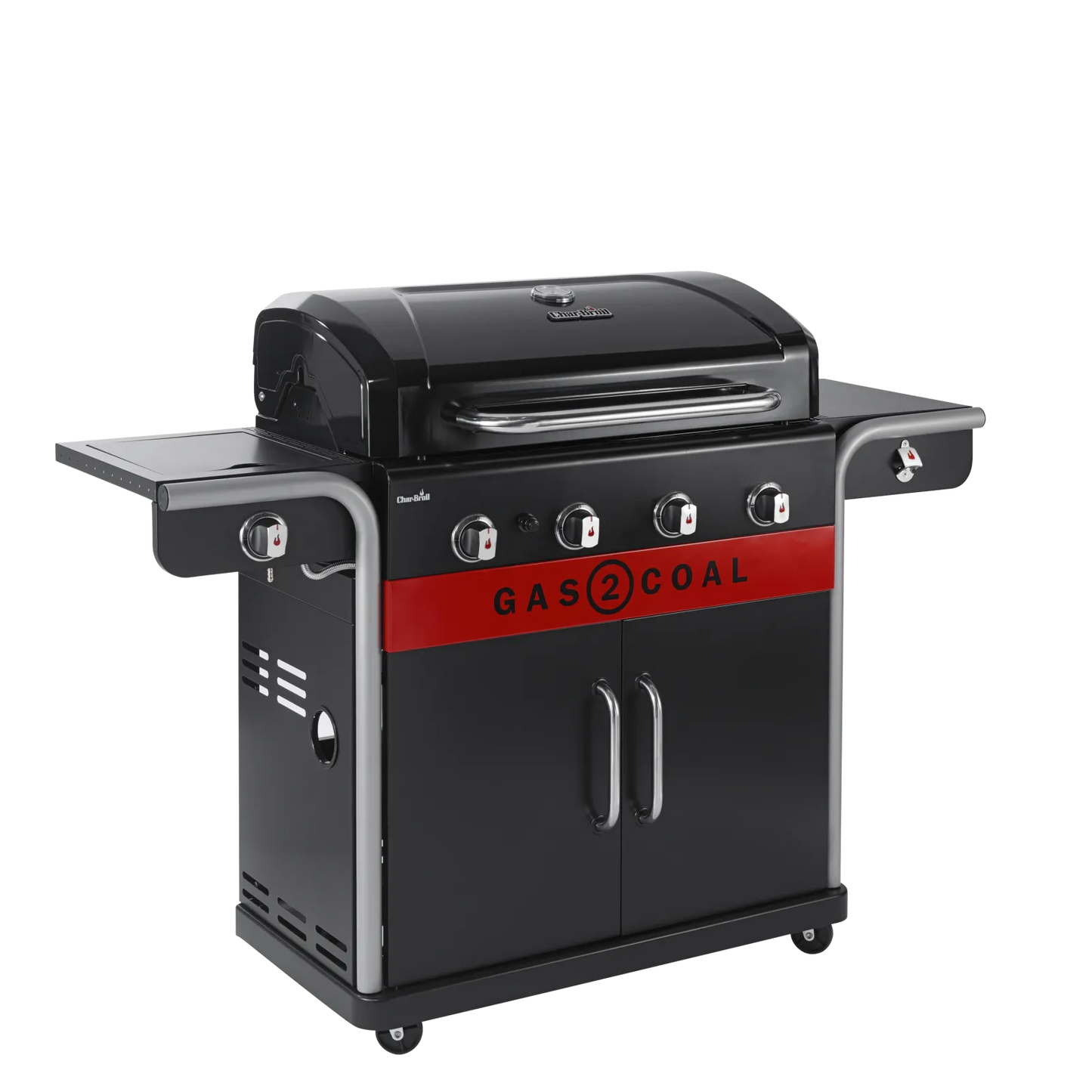 Char-Broil Gas2Coal 2.0 440 Euroflex: Versatile 4-Burner Hybrid Gas & Charcoal BBQ Grill