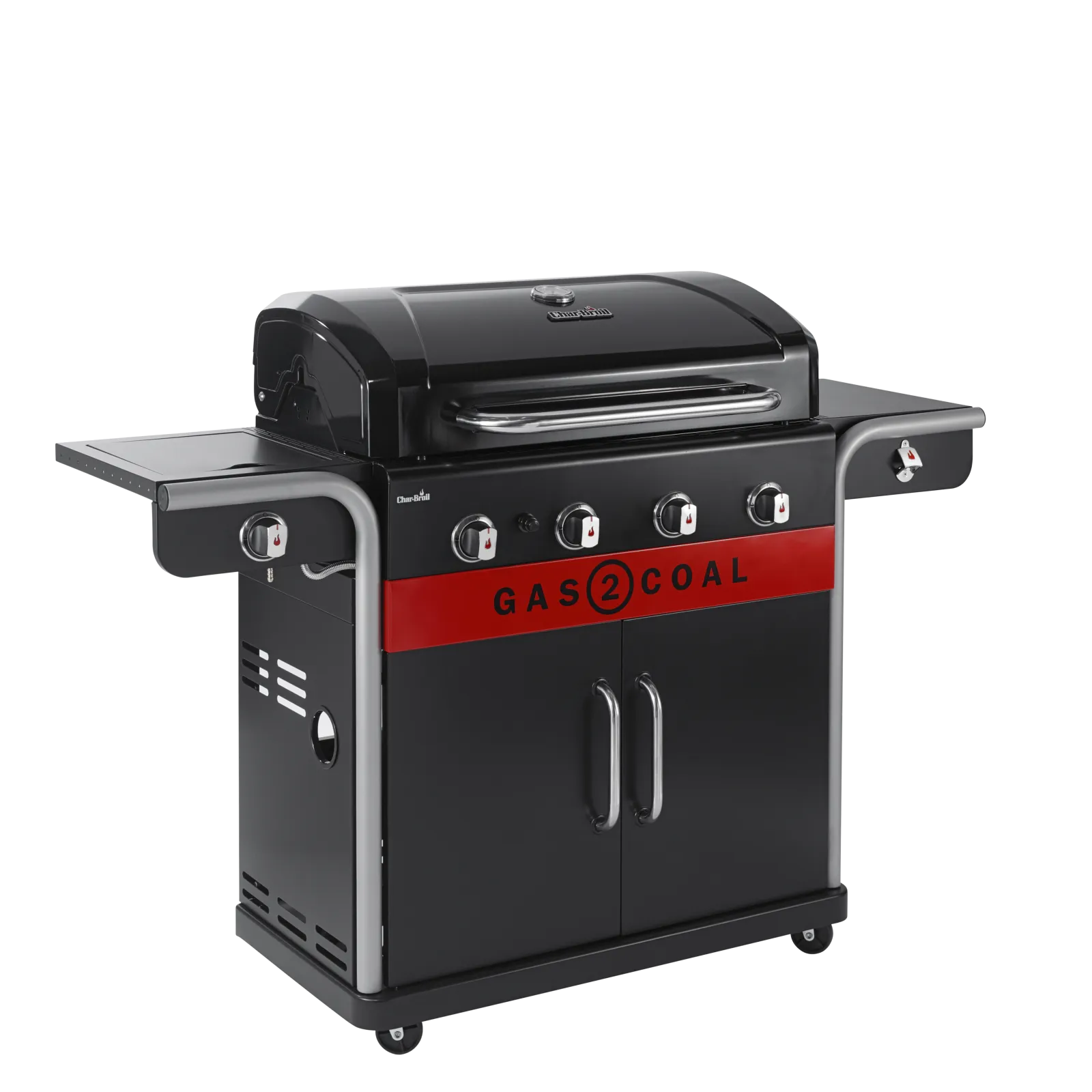 Char-Broil Gas2Coal 2.0 440 Euroflex: Versatile 4-Burner Hybrid Gas & Charcoal BBQ Grill
