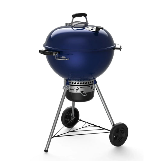 Weber Master-Touch GBS C-5750 57cm Charcoal Kettle BBQ Grill with Gourmet Grate and Cleaning System - Ocean Blue