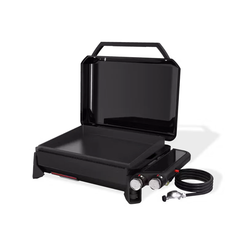 Weber Slate Premium 56cm Dual-Zone Gas Plancha Griddle BBQ with 2 Burners