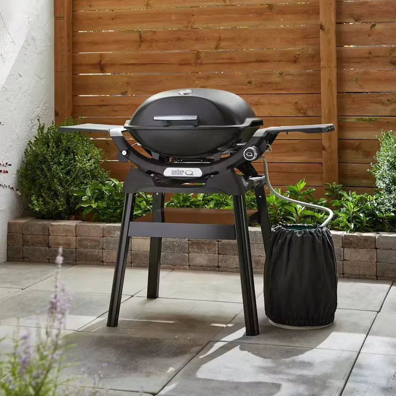Weber Q2200N Gas BBQ: Powerful Sear, Compact Stand, Side Tables - Perfect for Patios & Gardens