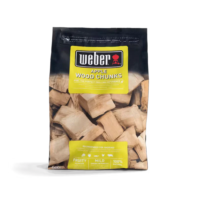 1.5kg Weber Apple Wood Chunks for Smoking and Grilling