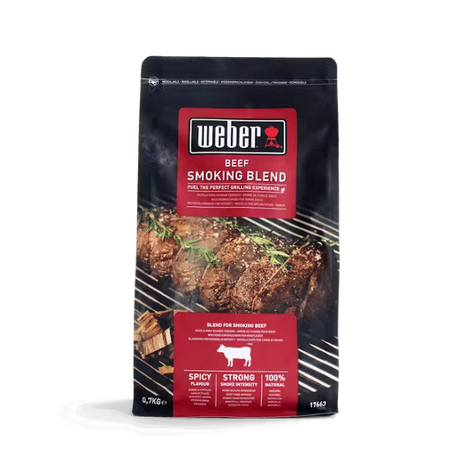 Weber Beef Smoking Wood Chip Blend 700g - Premium Hardwood & Fruitwood Mix for Enhanced BBQ Flavor