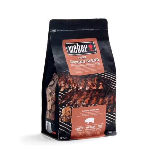 Weber Pork BBQ Smoking Wood Chip Blend 700g - Premium Hardwood & Fruitwood Mix for Authentic Smoked Flavor