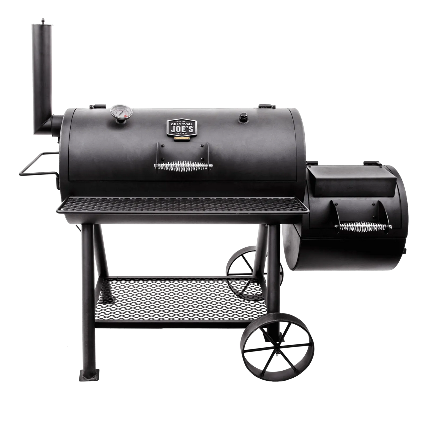 Char-Broil Oklahoma Joe's Highland Offset Smoker BBQ - Heavy-Duty Charcoal Grill with Temperature Gauge