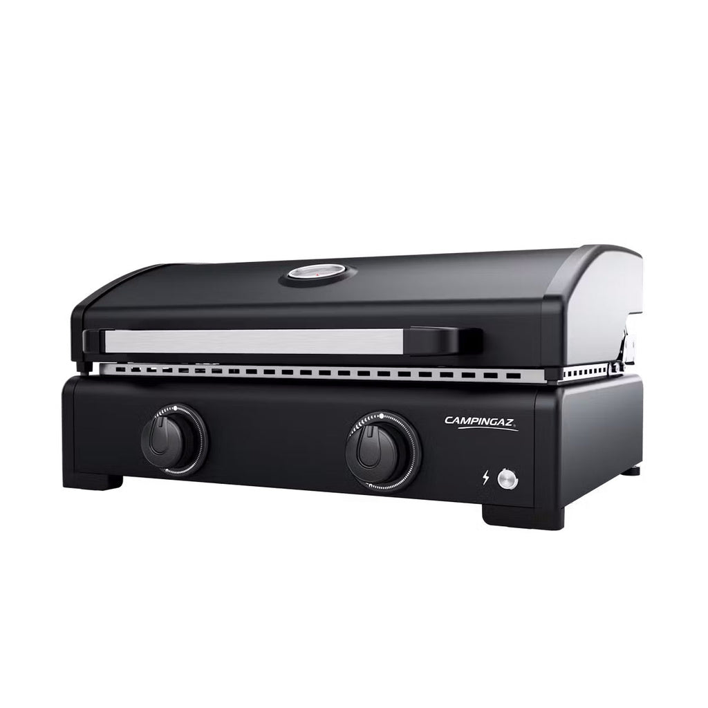 Campingaz Onyx 2 Burner Gas Plancha Griddle with Lid - Powerful & Even Heat Distribution