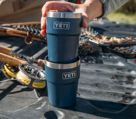 Yeti Rambler 16 oz Stackable Insulated Cup - Firefly Yellow | Durable & Portable Drinkware