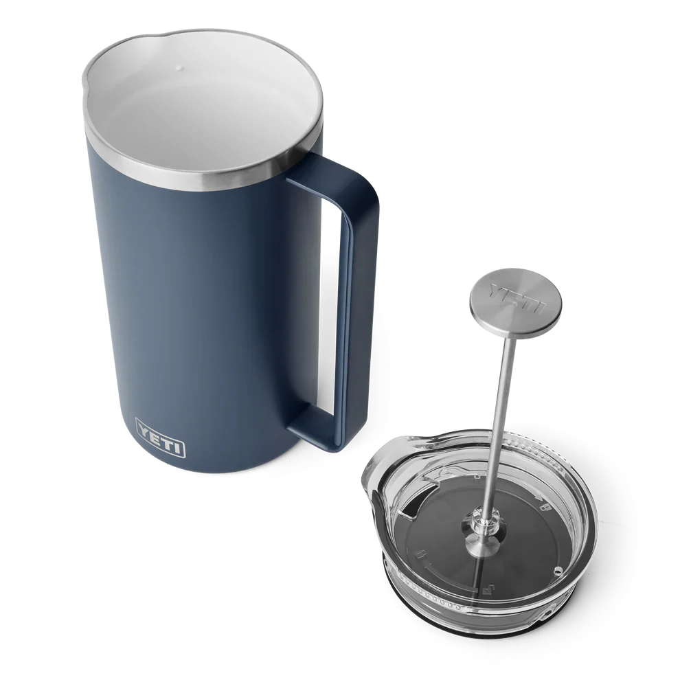 Yeti Rambler 64oz French Press with Lid - Navy Blue Insulated Coffee Maker