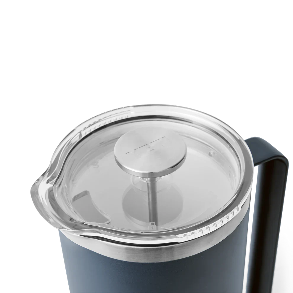Yeti Rambler 64oz French Press with Lid - Navy Blue Insulated Coffee Maker
