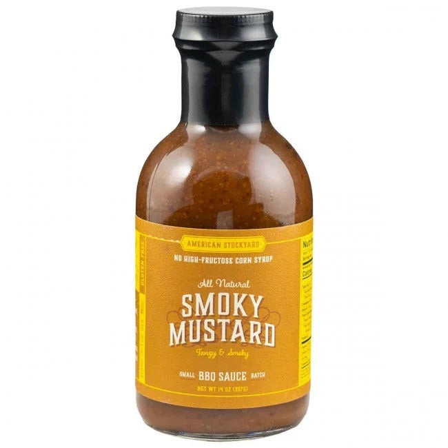 American Stockyard Smoky Mustard BBQ Sauce - Tangy & Sweet 383g (250+ Years of Tradition)