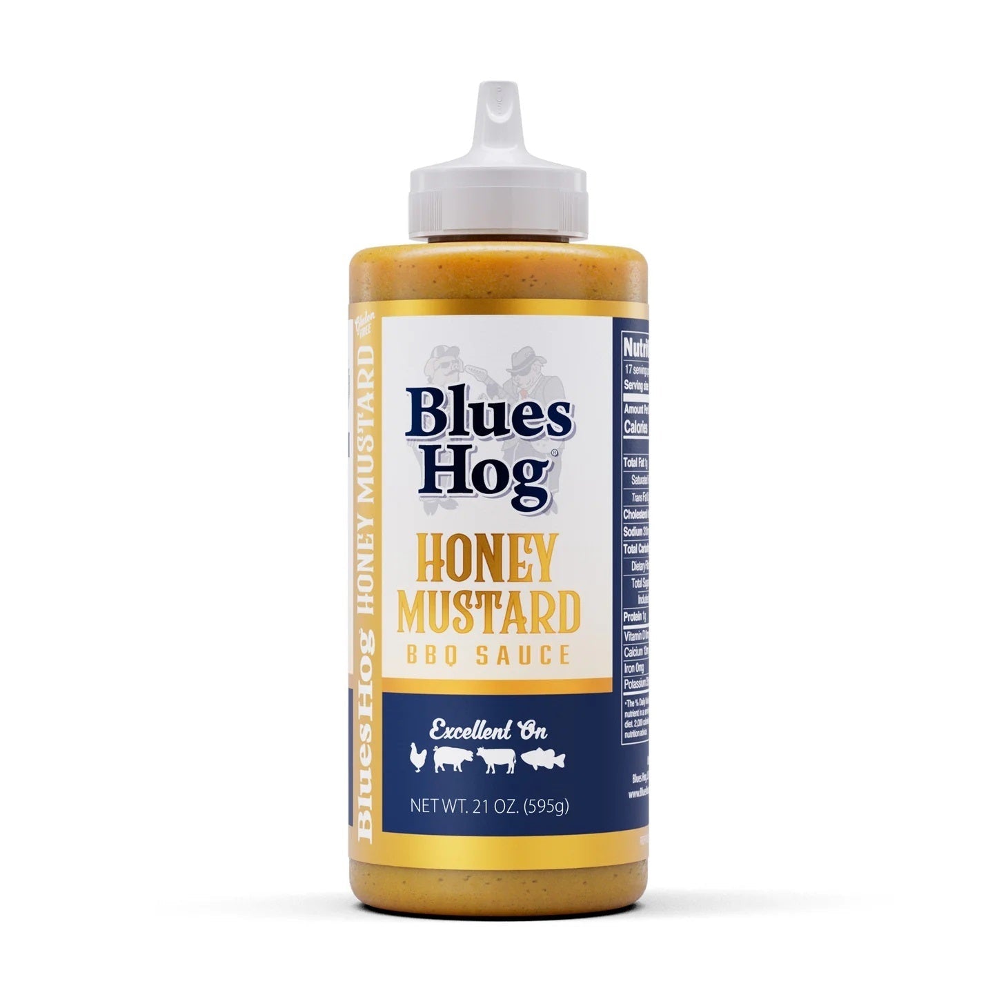 Blues Hog Honey Mustard BBQ Sauce - Gourmet Squeeze Bottle (595g)