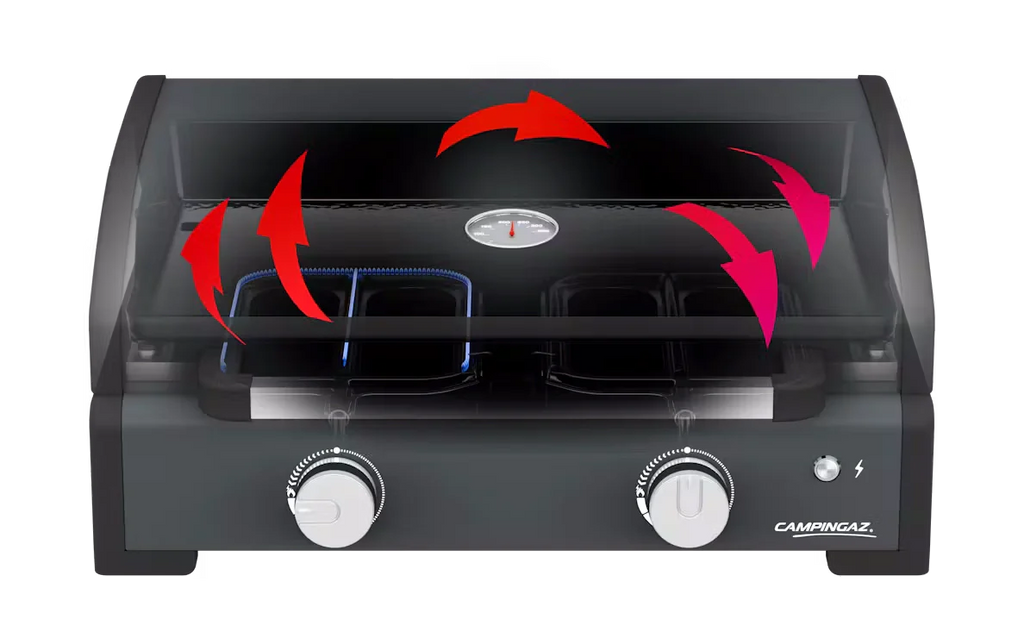 Campingaz Sigma 2 Gas Plancha Griddle with Hood - Powerful, Even Heat, Large Cooking Surface