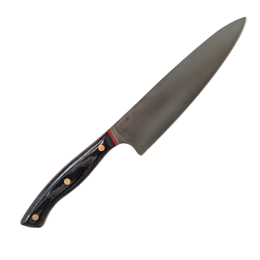 CL18 18cm Chef's Knife - Versatile Black & Red Handle for Professional & Home Cooks