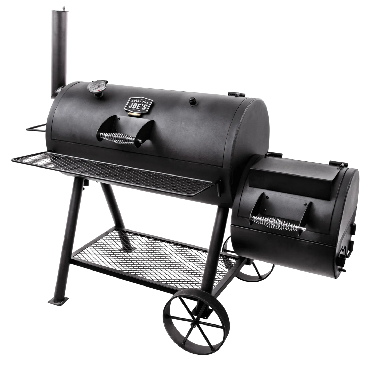 Char-Broil Oklahoma Joe's Highland Offset Smoker BBQ - Heavy-Duty Charcoal Grill with Temperature Gauge
