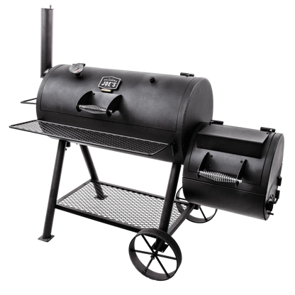 Char-Broil Oklahoma Joe's Highland Offset Smoker BBQ - Heavy-Duty Charcoal Grill with Temperature Gauge