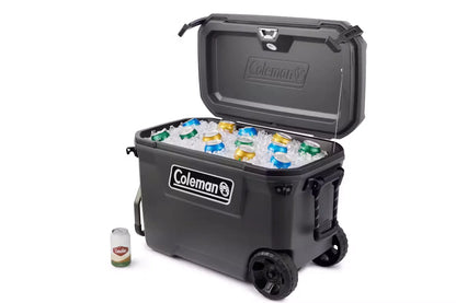 Coleman Convoy 66L/65QT Wheeled Cooler Box: Rugged, Long-Lasting Ice Retention, Portable Outdoor Storage