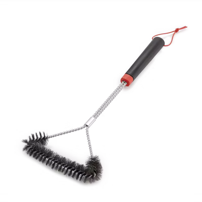 Durable 46cm 3-Sided BBQ Grill Brush for Easy Grate Cleaning