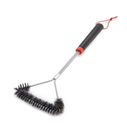 Durable 46cm 3-Sided BBQ Grill Brush for Easy Grate Cleaning