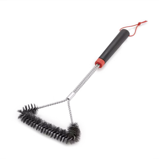 Durable 46cm 3-Sided BBQ Grill Brush for Easy Grate Cleaning