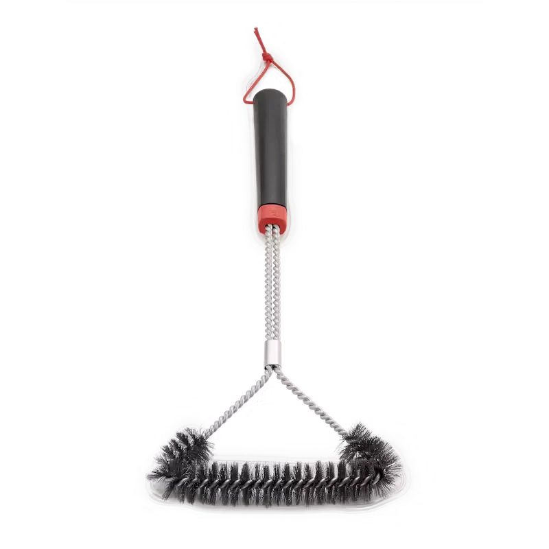 Durable 46cm 3-Sided BBQ Grill Brush for Easy Grate Cleaning
