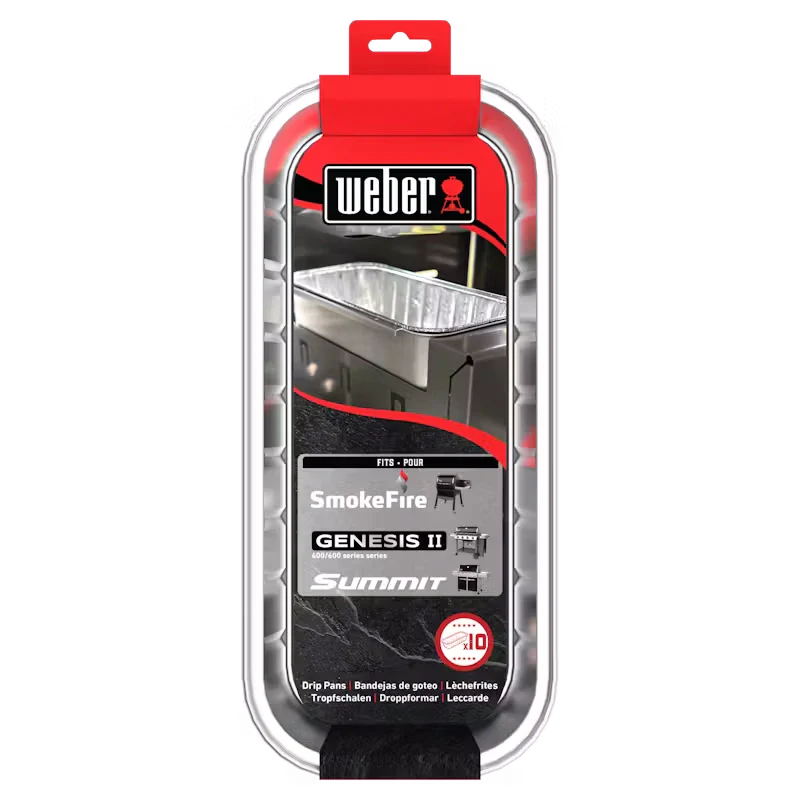 10 Pack Drip Pans for Weber Smokefire and Summit Series BBQs - Easy Grease Disposal and Grill Maintenance