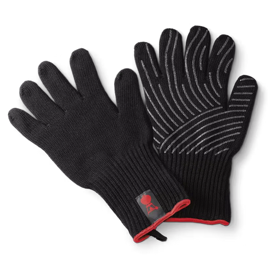 Weber Premium BBQ Gloves for Large & XL Grills - Heat Resistant with Silicone Grip