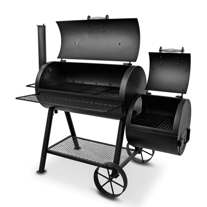 Char-Broil Oklahoma Joe's Highland Offset Smoker BBQ - Heavy-Duty Charcoal Grill with Temperature Gauge