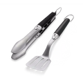 2pc Weber Compact BBQ Tool Set - Portable Stainless Steel Spatula & Tongs for Grilling Anywhere