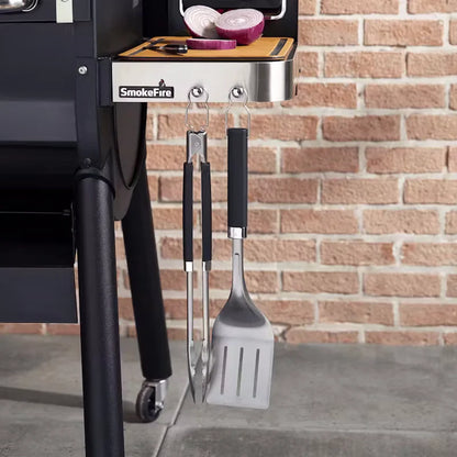 Weber Precision Stainless Steel Barbecue Tongs & Spatula Set - Professional Grill Utensils