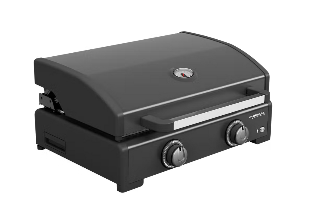 Campingaz Onyx 2 Burner Gas Plancha Griddle with Lid - Powerful & Even Heat Distribution