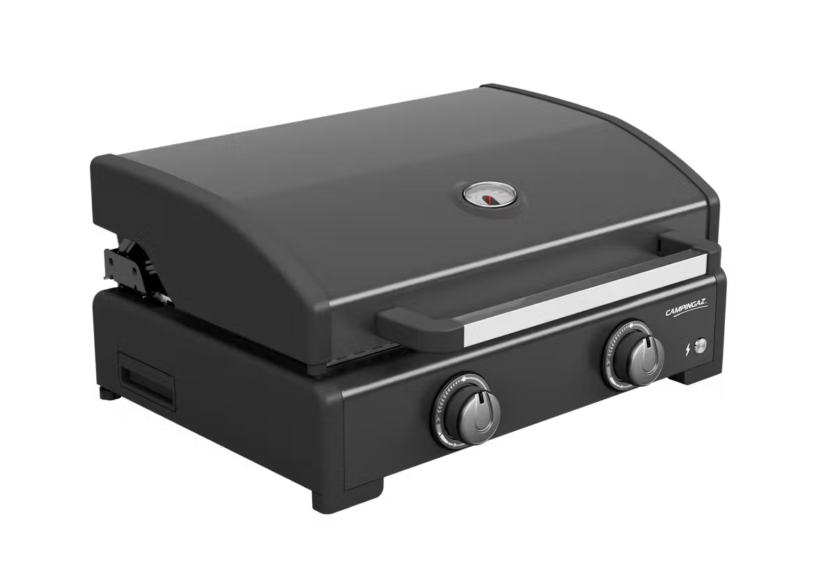 Campingaz Onyx 2 Burner Gas Plancha Griddle with Lid - Powerful & Even Heat Distribution