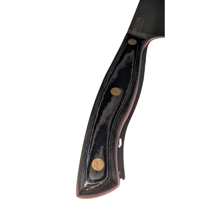 CL18 18cm Chef's Knife - Versatile Black & Red Handle for Professional & Home Cooks