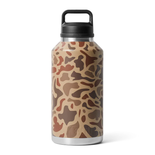 Yeti Rambler 64oz Water Bottle with Chug Cap - Wetlands Camo - Durable & Insulated for Outdoor Adventures