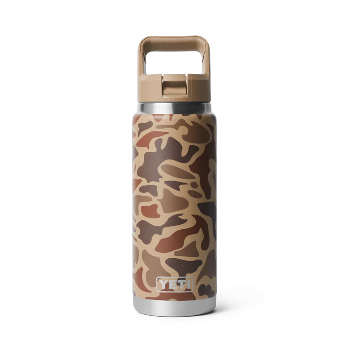 Yeti Rambler® 26oz (769 ml) Insulated Stainless Steel Water Bottle with Straw Cap - Perfect for Outdoor Adventures and Daily Hydration